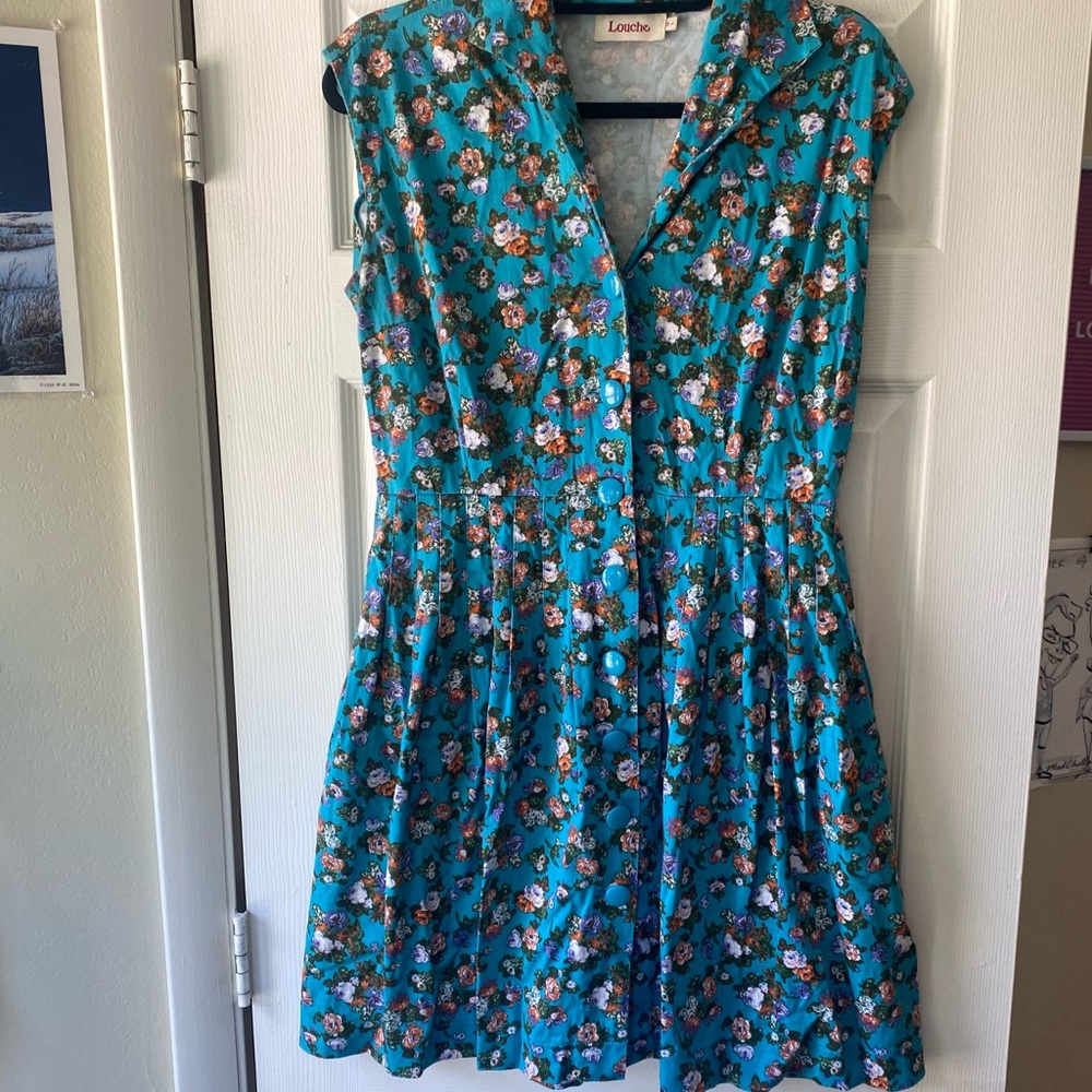 Floral Teal Mini Dress